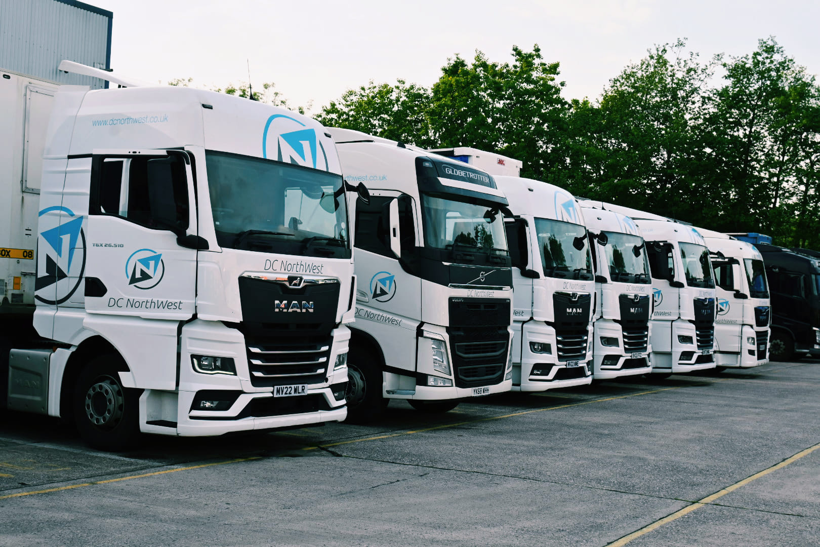 DC Northwest fleet of tractor units lined up at the depot